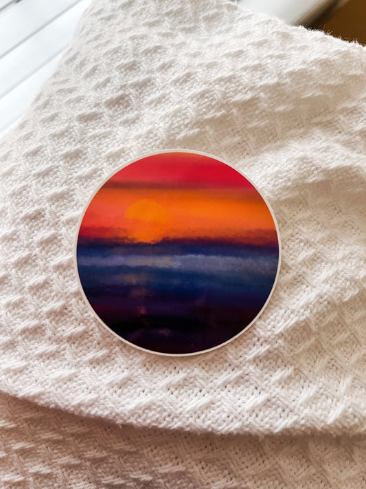 Sunset Watercolor Sticker | 3 x 3